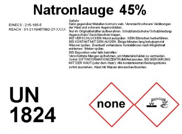 Natronlauge-Etikett